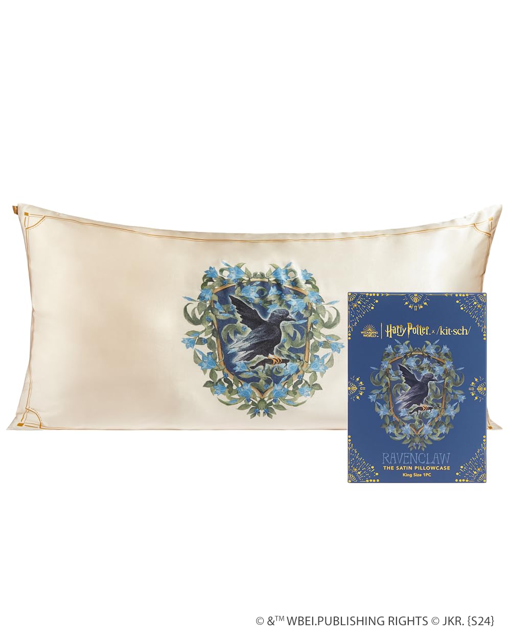 Kitsch Satin Pillowcase with Zipper for Hair &amp; Skin, Softer Than Silk Pillow Cases Queen, Smooth Pillow Covers, Machine Washable, Wrinkle-Free, Cooling Satin Pillow Cases Standard Size 19&quot;x26&quot;, Ivory