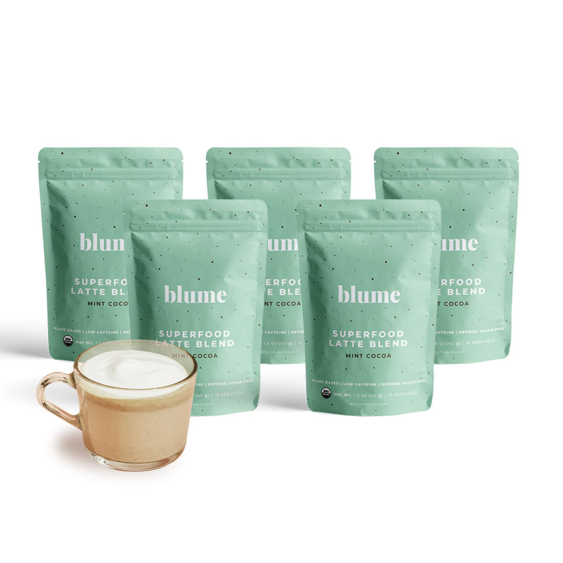 Blume Rose London Fog Latte with Zero Sugar or Caffeine - Certified Organic, Vegan and Gluten-Free - Tart Cherry &amp; Rosehips blend rich Antioxidant &amp; Vitamin to Ease Bloating and Boost Your Natural Glow - 30 Servings