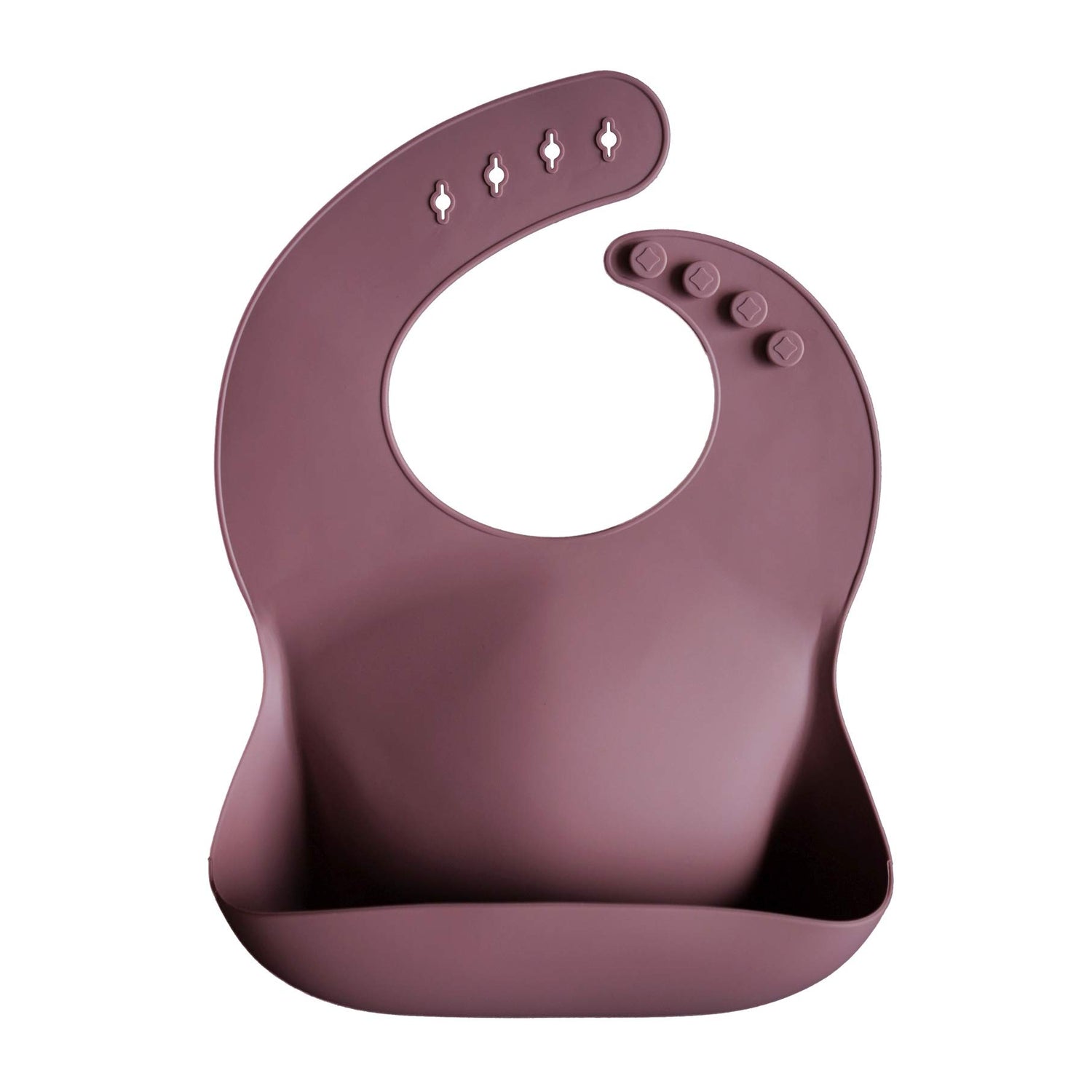 mushie Silicone Baby Bib | Adjustable Fit Waterproof Bibs (Whales)