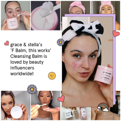 grace &amp; stella Cleansing Balm (4.3 oz/125 ml) Makeup Cleansing Balm - Makeup Remover Balm for All Skin Types