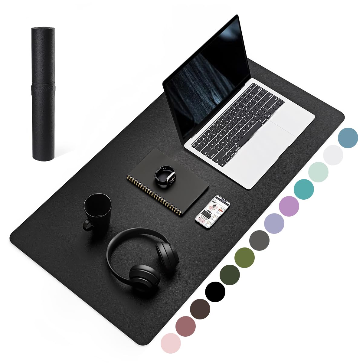 Non-Slip Desk Pad,Mouse Pad,Waterproof PVC Leather Desk Table Protector,Ultra Thin Large Desk Blotter, Easy Clean Laptop Desk Writing Mat for Office Work/Home/Decor(Pink, 23.6&quot; x 13.7&quot;)