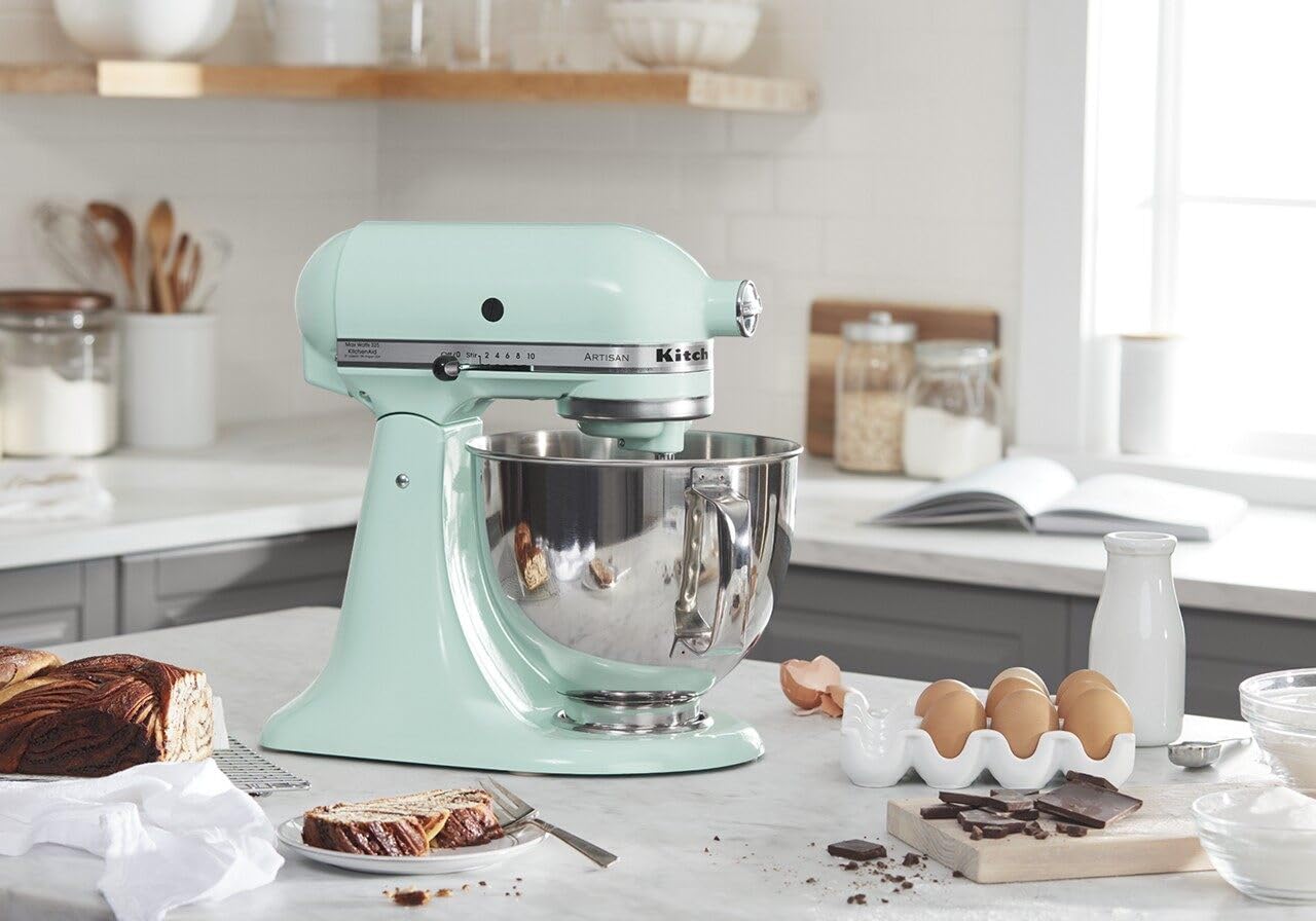 KitchenAid Artisan Series 5-Quart Tilt-Head Stand Mixer, Almond Cream, KSM150PSAC