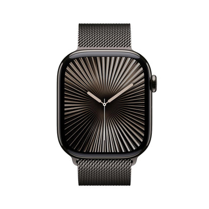 Apple Watch Series 10 [GPS 46mm] Smartwatch with Jet Black Aluminium Case with Black Sport Band. Fitness Tracker, ECG App, Always-On Retina Display, Water-Resistant