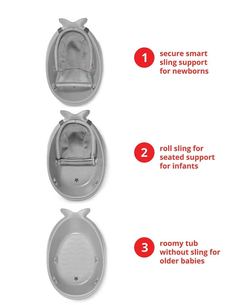 Skip Hop Moby Baby Bath Essential Set, Grey