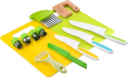 Montessori Kitchen Tools for Toddlers-Kids Cooking Sets Real-Toddler Safe Knives Set (13pcs)