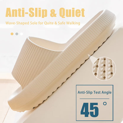rosyclo Cloud Slippers for Women and Men, Pillow House Slippers Shower Shoes Indoor Slides Bathroom Sandals, Ultimate Comfort, Lightweight, Thick Sole, Non-Slip, Easy to Clean