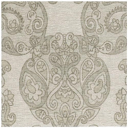 RUGGABLE Disney Traditional Mickey Mouse Washable Rug - Perfect Area Rug for Nursery Playroom Kids Room - Pet &amp; Child Friendly - Stain &amp; Water Resistant - Damask Grey 3&