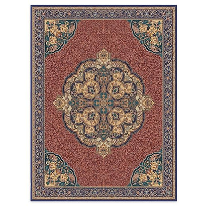 RUGGABLE Disney Traditional Mickey Mouse Washable Rug - Perfect Area Rug for Nursery Playroom Kids Room - Pet &amp; Child Friendly - Stain &amp; Water Resistant - Damask Grey 3&