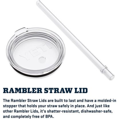 YETI Rambler Tumbler with Handle and Straw Lid, Vacuum Insulated Travel Mug, Stainless Steel