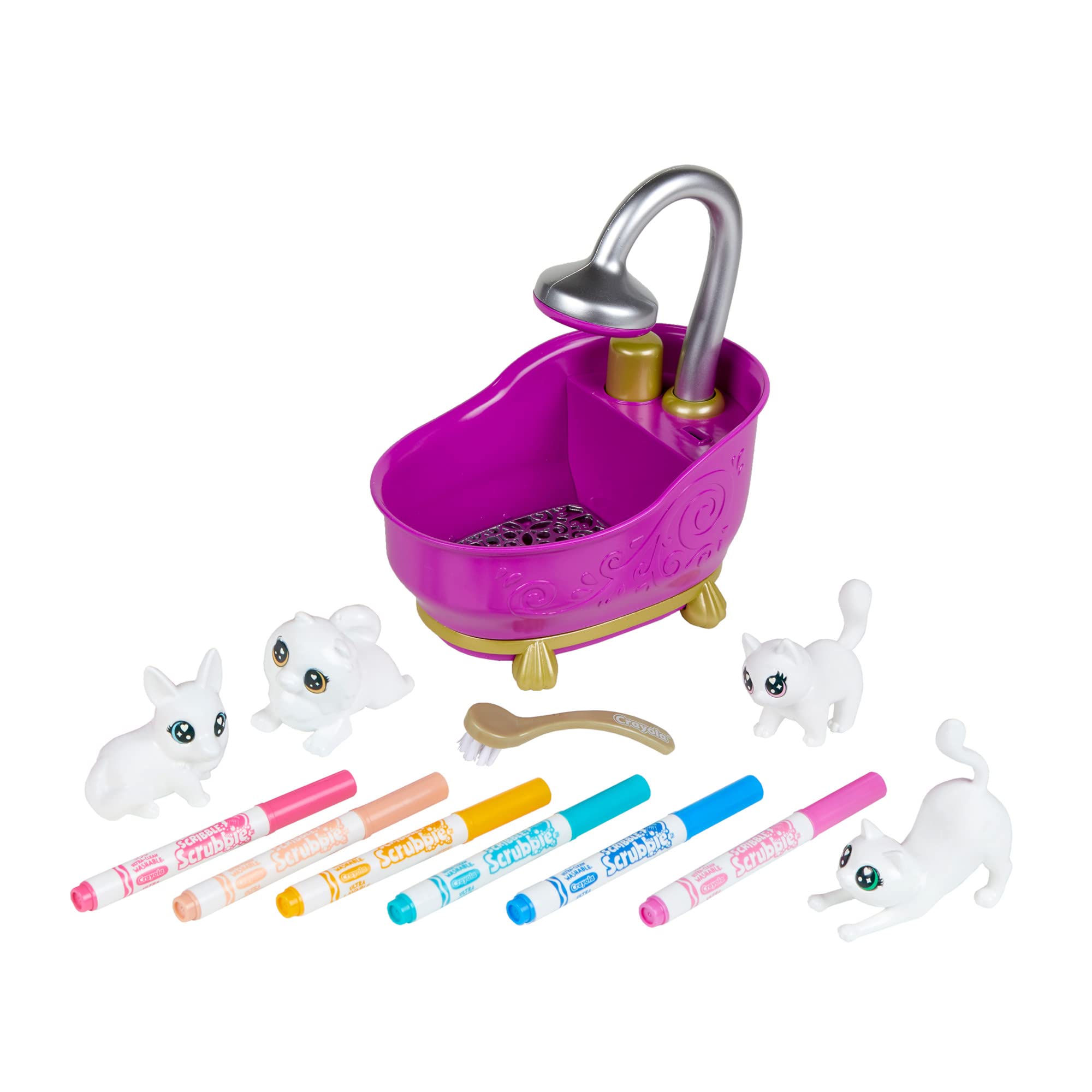 Crayola Scribble Scrubbie Peculiar Pets Tub Playset, Creative Toys