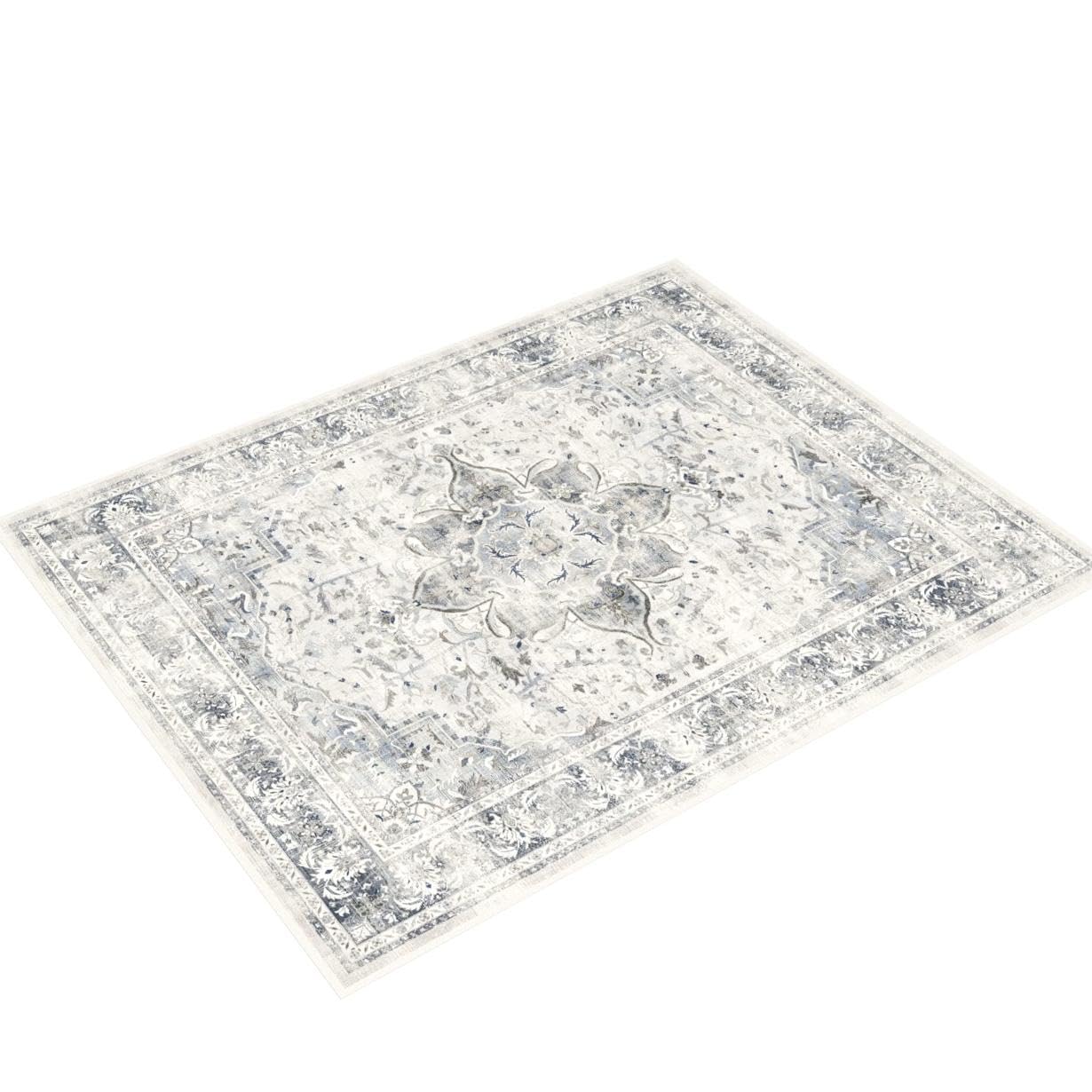 RUGGABLE – Sarrah Blue Quartz – Machine Washable Runner Rug – Pet &amp; Child Friendly – Stain &amp; Water Resistant – Non-Slip – 2.5&