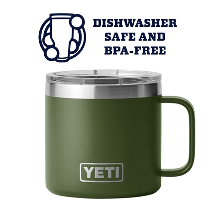 YETI Rambler 14 oz Mug, Vacuum Insulated, Stainless Steel with MagSlider Lid, Stainless