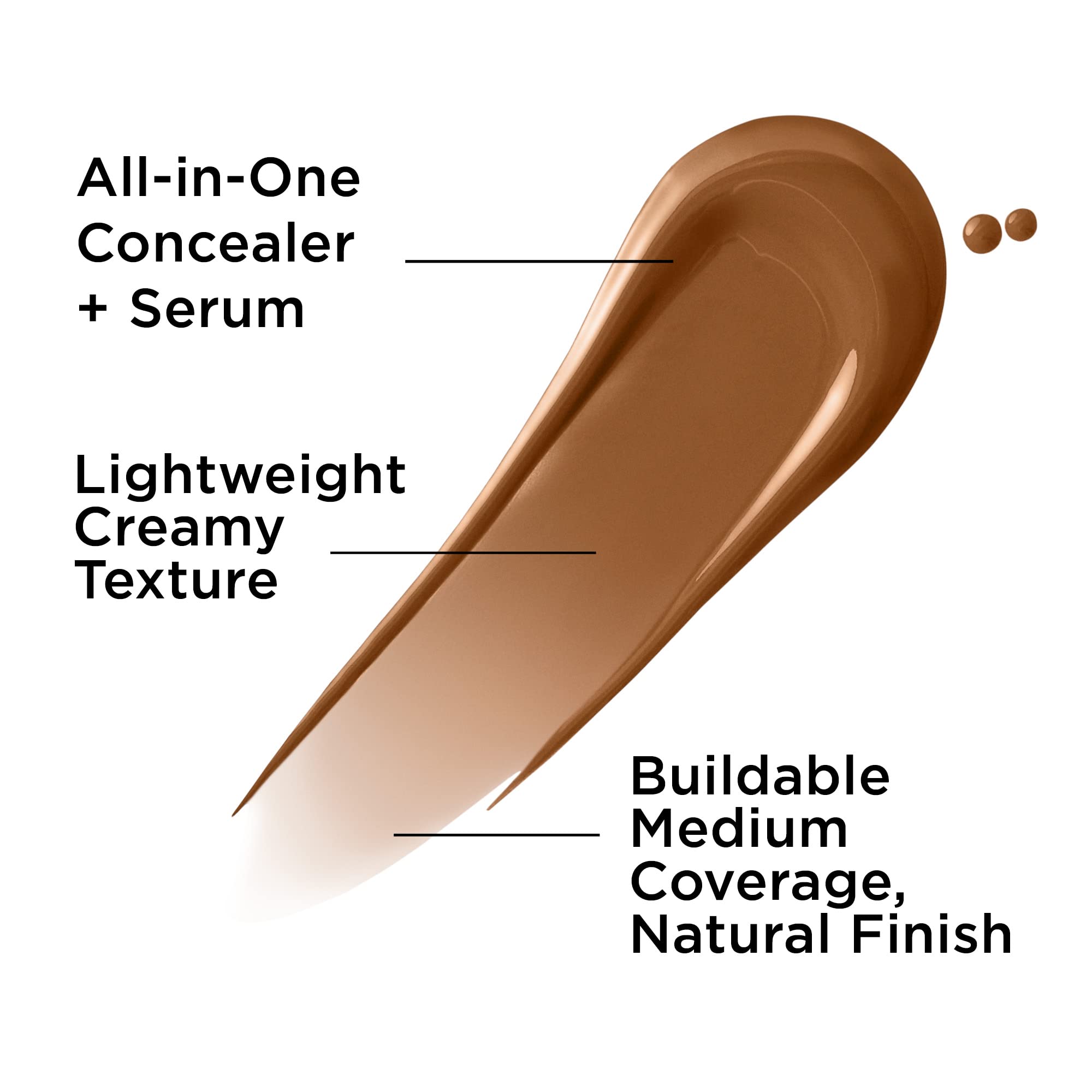 IT Cosmetics Bye Bye Dark Spots Concealer + Brightening Serum – 2% Niacinamide, Hyaluronic Acid &amp; Caffeine - Medium Coverage, Natural Finish, All Skin Types - 0.22 fl oz