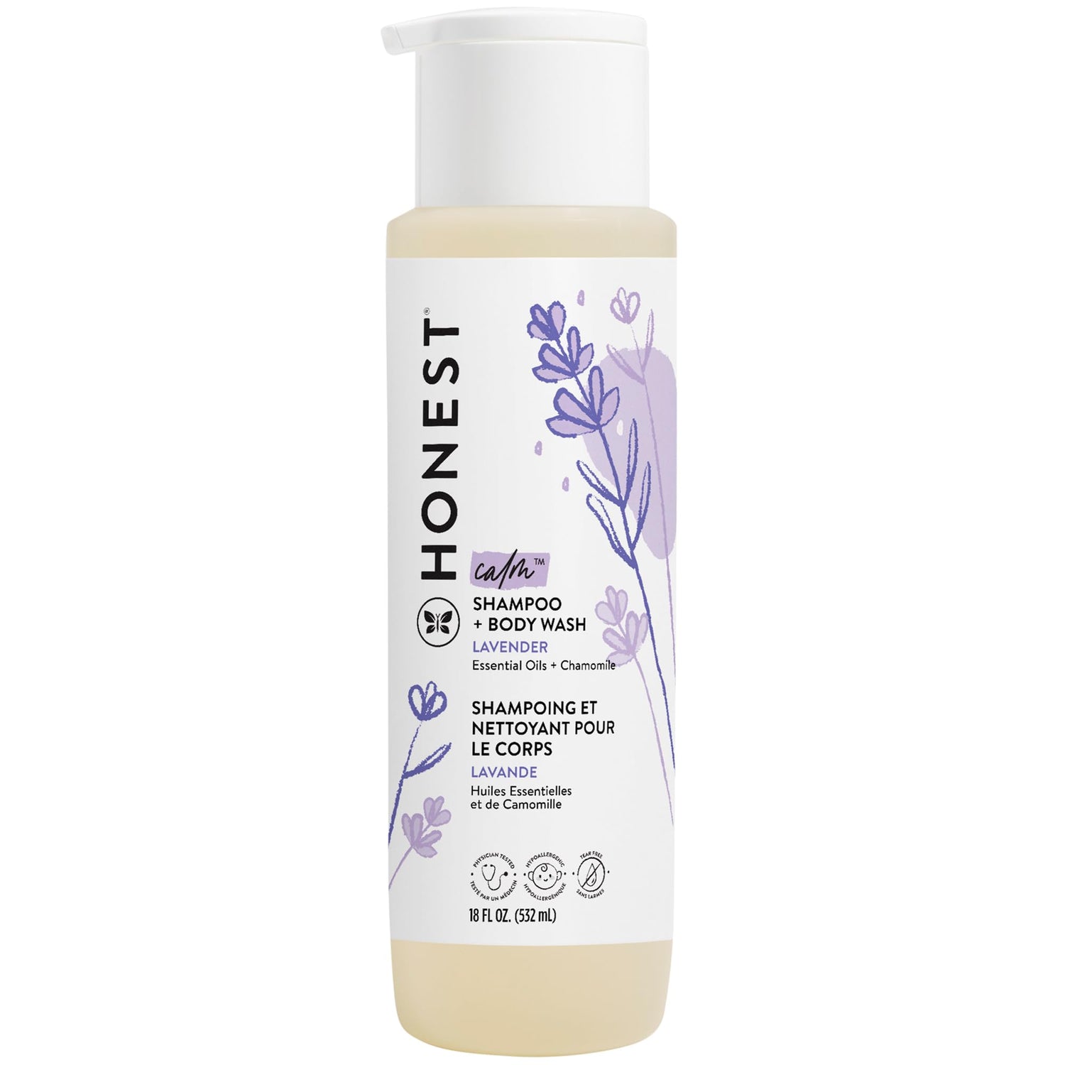 The Honest Company 2-in-1 Cleansing Shampoo + Body Wash | Gentle for Baby | Naturally Derived, Tear-free, Hypoallergenic | Fragrance Free Sensitive, 10 fl oz