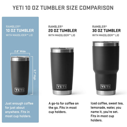 YETI Rambler 10 oz Tumbler, Stainless Steel, Vacuum Insulated with MagSlider Lid