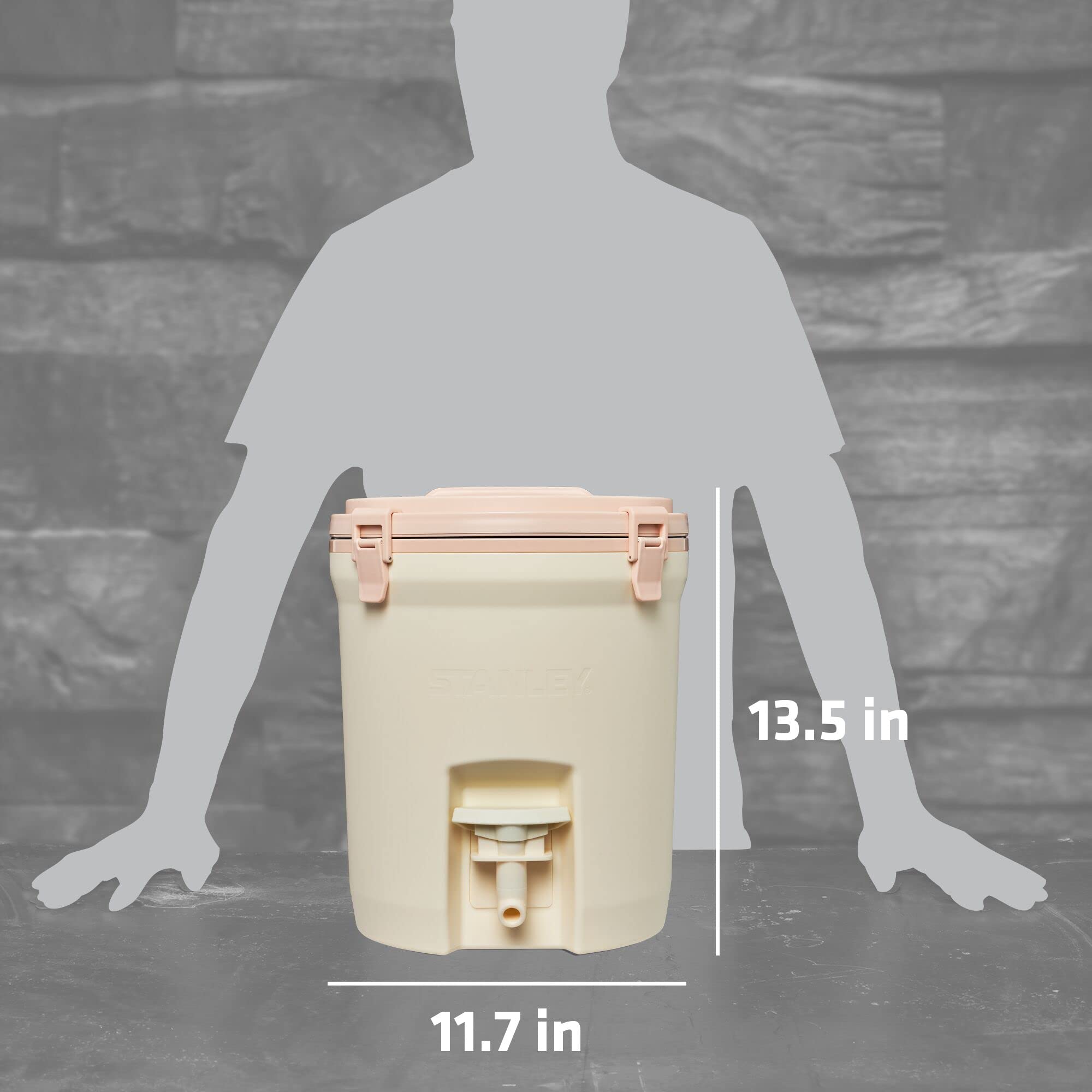 STANLEY Adventure 2 Gallon Fast Flow Water Jug, Ice Water Dispenser, Insulated Beverage Cooler with Easy Pour Spigot and Latched Foam Lid