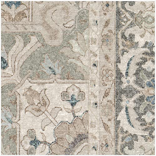RUGGABLE Hendesi Heriz Washable Rug - Perfect Antique Vintage Area Rug for Living Room Bedroom Kitchen - Pet &amp; Child Friendly - Stain &amp; Water Resistant, Non-Slip - Abalone 2&
