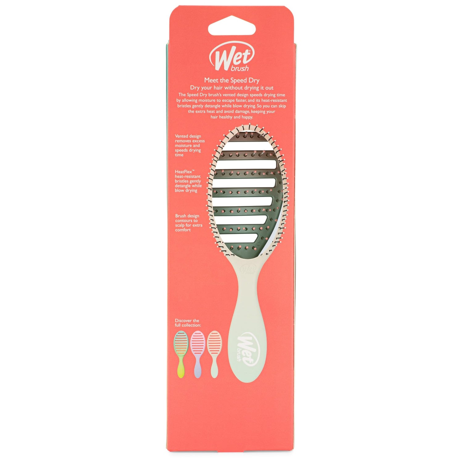 Wet Brush Speed Dry Hair Brush - Pink/Purple (Feel Good Ombre) - Vented Design and Ultra Soft HeatFlex Bristles Are Blow Dry Safe With Ergonomic Handle Manages Tangle and Uncontrollable Hair - Pain-Free