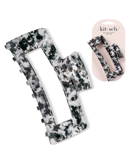 Kitsch Recycled Plastic Large Claw Clip, Big Open Shape Hair Clips for Women, Large Hair Claw Clips &amp; Jaw Clips, Big Claw Clips for Thick Hair, Claw Hair Clips for Girls (1pc, Brown)