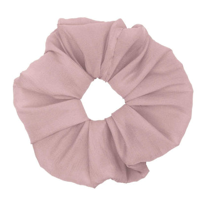 Kitsch Chiffon Dinner Scrunchie | Thick Hair Ties | No Damage Hair Accessories | Ponytail Holder for Girls | Holiday Gift for Women - Blush