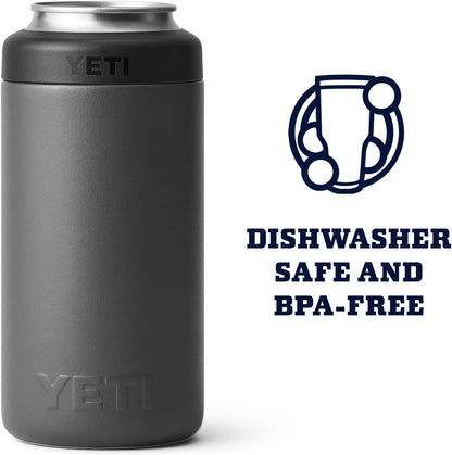 YETI Rambler 16 oz. Colster Tall Can Insulator for Tallboys &amp; 16 oz. Cans, Charcoal (NO CAN Insert)