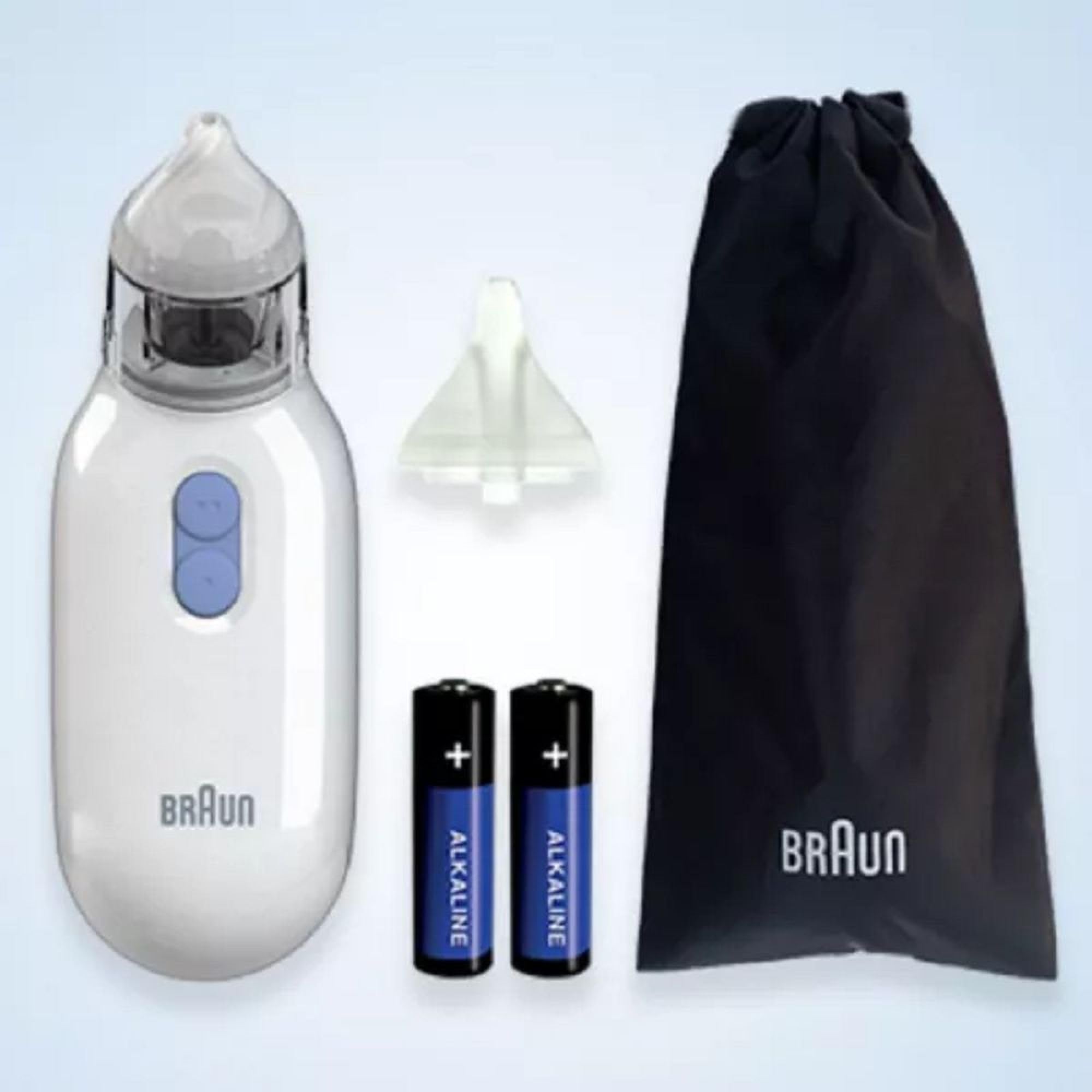 Braun Nasal aspirator 1 | Mucus Remover | Blocked Nose Relief | Electric Suction Power | Two Suction Levels | Newborn, Baby, and Child Friendly | Dishwasher Safe | BNA100EU