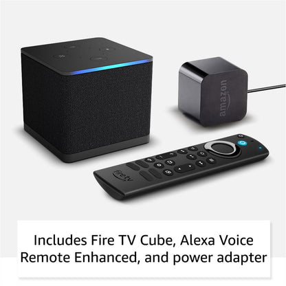 Amazon Fire TV Cube (newest model), Hands-free streaming device with Alexa, Wi-Fi 6E, 4K Ultra HD