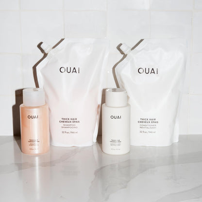 OUAI Fine Hair Conditioner - Volumizing Conditioner for Fine Hair Made with Keratin, Biotin and Chia Seed Oil - Adds Softness, Bounce and Volume - Free from Parabens, Sulfates, and Phthalates (10 oz)