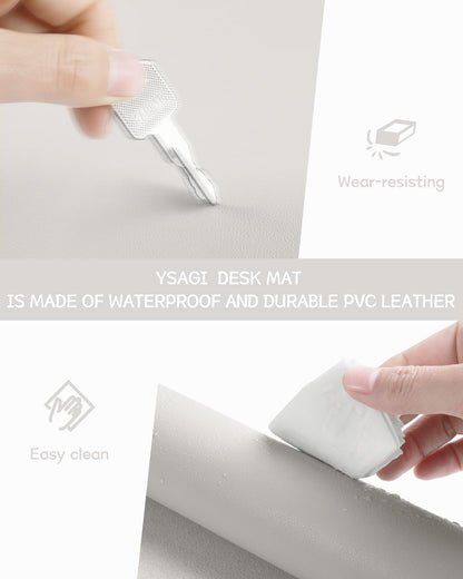 Non-Slip Desk Pad,Mouse Pad,Waterproof PVC Leather Desk Table Protector,Ultra Thin Large Desk Blotter, Easy Clean Laptop Desk Writing Mat for Office Work/Home/Decor(Pink, 23.6&quot; x 13.7&quot;)