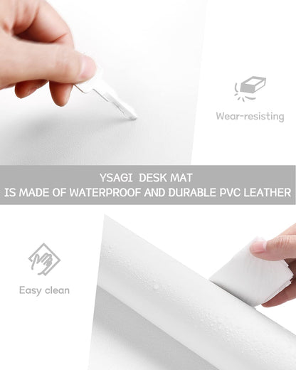 Non-Slip Desk Pad,Mouse Pad,Waterproof PVC Leather Desk Table Protector,Ultra Thin Large Desk Blotter, Easy Clean Laptop Desk Writing Mat for Office Work/Home/Decor(Pink, 23.6&quot; x 13.7&quot;)
