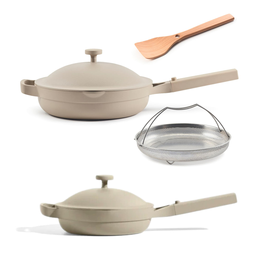 Our Place Always Pan Duo - Always Pan &amp; Mini Always Pan 2.0 Bundle | Multi-Functional Cookware Set Replaces 20 Pieces | Steam
