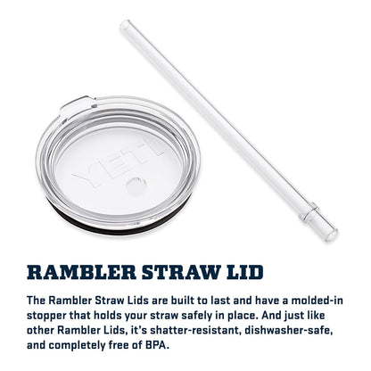 YETI Rambler Tumbler with Handle and Straw Lid, Vacuum Insulated Travel Mug, Stainless Steel