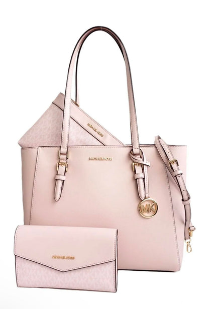 Michael Kors Charlotte Large 3-in-1 Tote Crossbody Handbag Leather