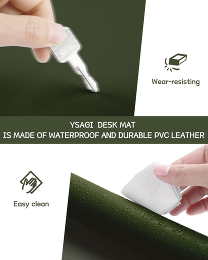 Non-Slip Desk Pad,Mouse Pad,Waterproof PVC Leather Desk Table Protector,Ultra Thin Large Desk Blotter, Easy Clean Laptop Desk Writing Mat for Office Work/Home/Decor(Pink, 23.6&quot; x 13.7&quot;)