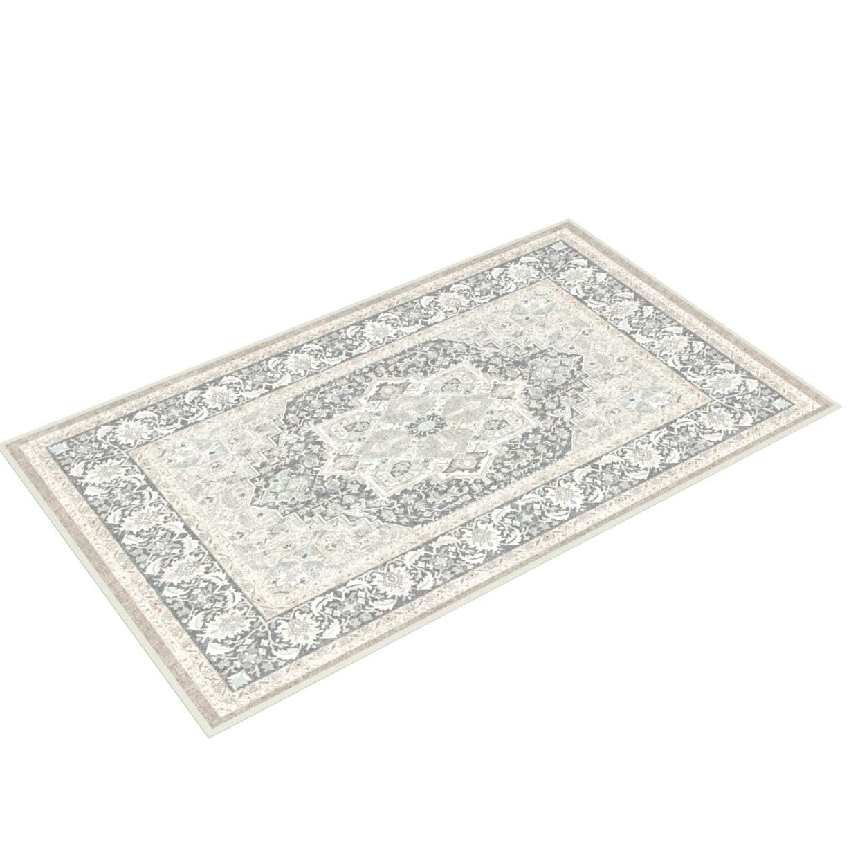 RUGGABLE Hendesi Heriz Washable Rug - Perfect Antique Vintage Area Rug for Living Room Bedroom Kitchen - Pet &amp; Child Friendly - Stain &amp; Water Resistant, Non-Slip - Abalone 2&