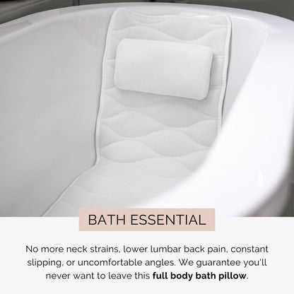 Bathtub Pillow for Neck and Shoulder - Spa Bath Pillows for Tub Neck and Back Support - Perfect Bath Accessories for Women - Relaxing Luxe Bath - Ideal Bath Gift Set for Women - Home Spa Products