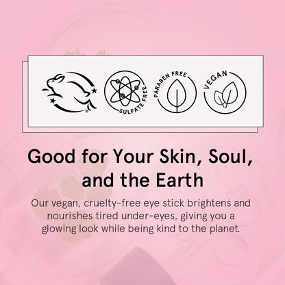 grace &amp; stella Under Eye Stick - Eye Balm (0.13 Oz) Caffeine Eye Stick for Dark Circles &amp; Fine Lines, Firming Eye Balm Stick with Peptides &amp; Niacinamide, Vegan &amp; Cruelty-Free Under Eye Balm