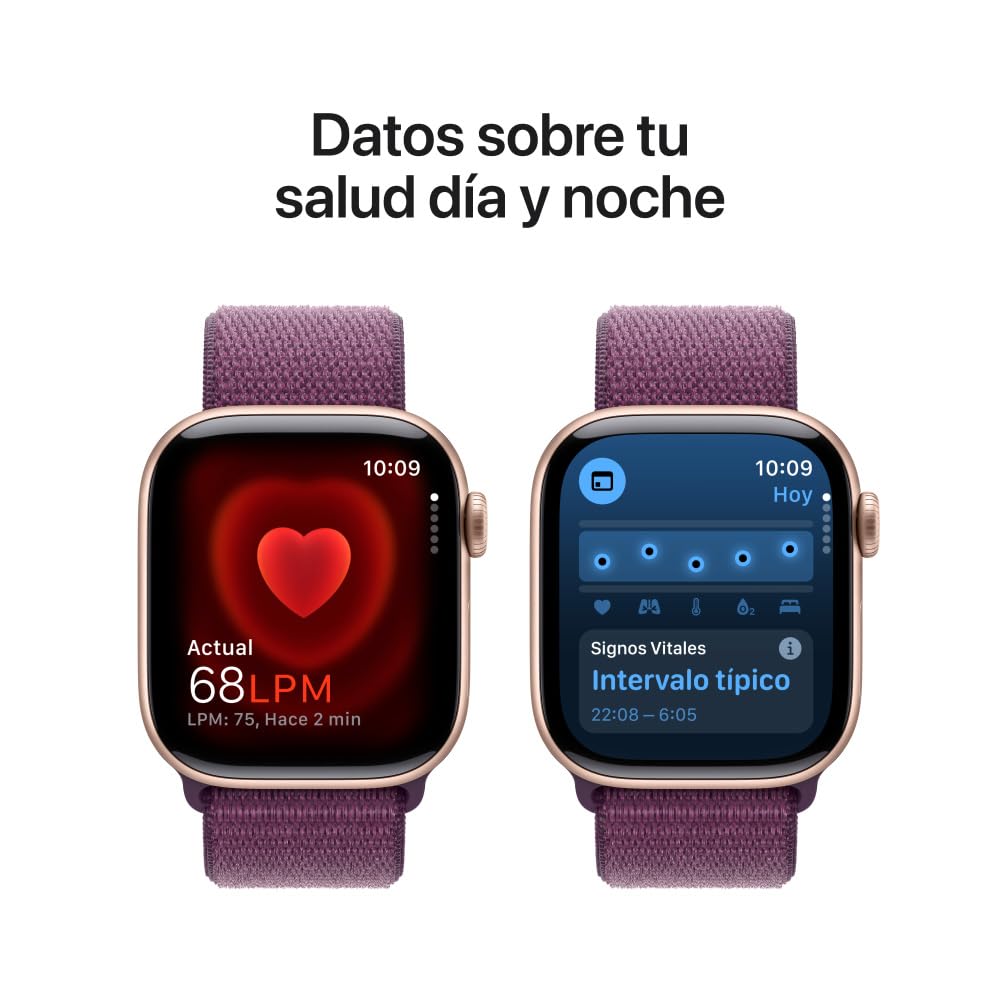 Apple Watch Series 10 [GPS 46mm] Smartwatch with Jet Black Aluminium Case with Black Sport Band. Fitness Tracker, ECG App, Always-On Retina Display, Water-Resistant