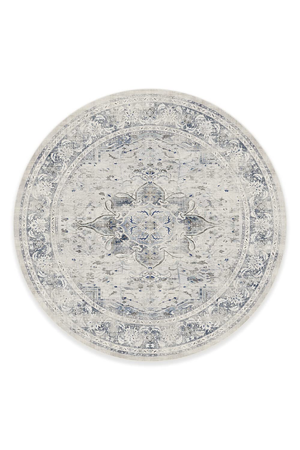 RUGGABLE – Sarrah Blue Quartz – Machine Washable Runner Rug – Pet &amp; Child Friendly – Stain &amp; Water Resistant – Non-Slip – 2.5&