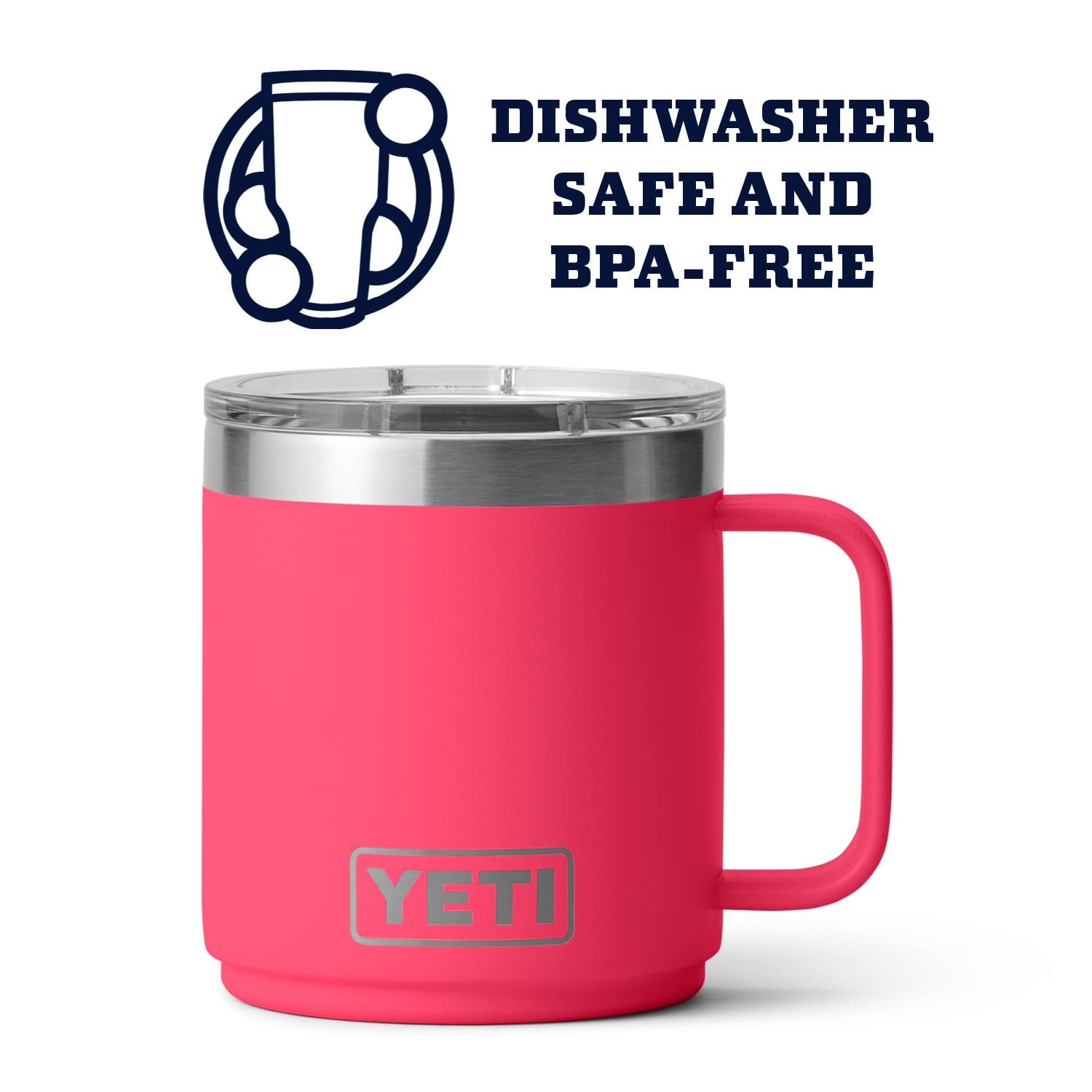 YETI Rambler 10 oz Stackable Mug, Vacuum Insulated, Stainless Steel with MagSlider Lid