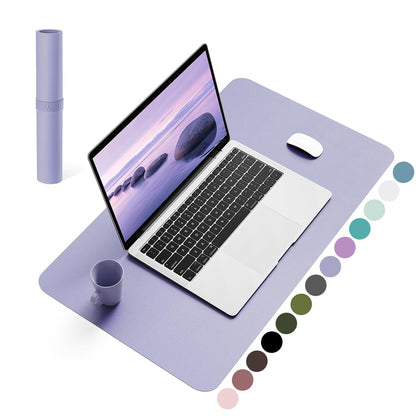 Non-Slip Desk Pad,Mouse Pad,Waterproof PVC Leather Desk Table Protector,Ultra Thin Large Desk Blotter, Easy Clean Laptop Desk Writing Mat for Office Work/Home/Decor(Pink, 23.6&quot; x 13.7&quot;)