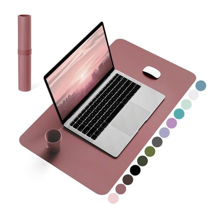 Non-Slip Desk Pad,Mouse Pad,Waterproof PVC Leather Desk Table Protector,Ultra Thin Large Desk Blotter, Easy Clean Laptop Desk Writing Mat for Office Work/Home/Decor(Pink, 23.6&quot; x 13.7&quot;)