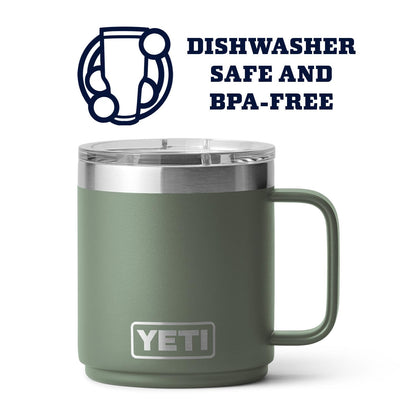 YETI Rambler 10 oz Stackable Mug, Vacuum Insulated, Stainless Steel with MagSlider Lid