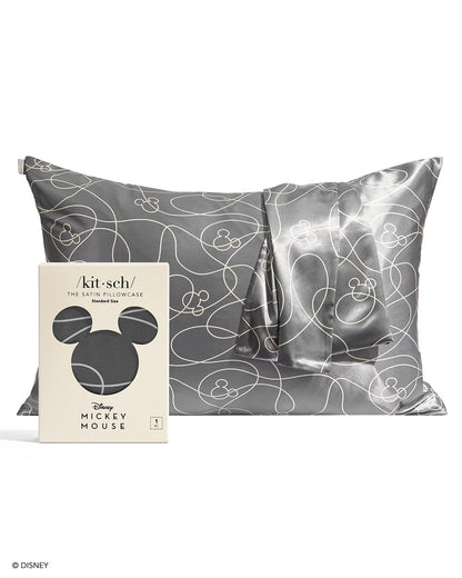 Kitsch Satin Pillowcase with Zipper for Hair &amp; Skin, Softer Than Silk Pillow Cases Queen, Smooth Pillow Covers, Machine Washable, Wrinkle-Free, Cooling Satin Pillow Cases Standard Size 19&quot;x26&quot;, Ivory