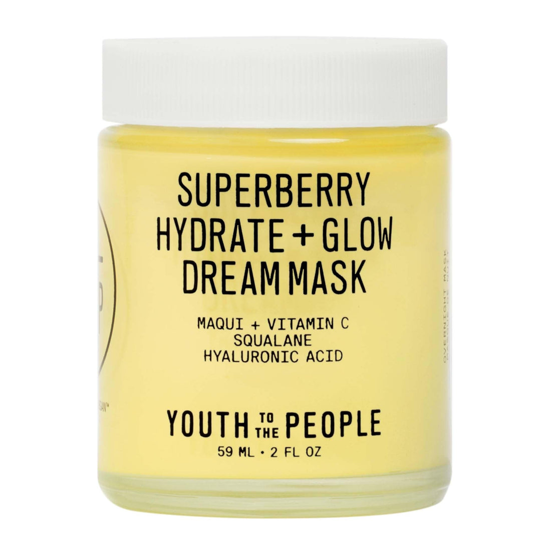 YTTP Hydrate + Glow Dream Overnight Face Mask - Brightening Skin Care Cream &amp; Moisturizing Facial Mask with Hyaluronic Acid, Vitamin C &amp; Squalane Oil for Even Skin Tone - Vegan Skincare (2oz)
