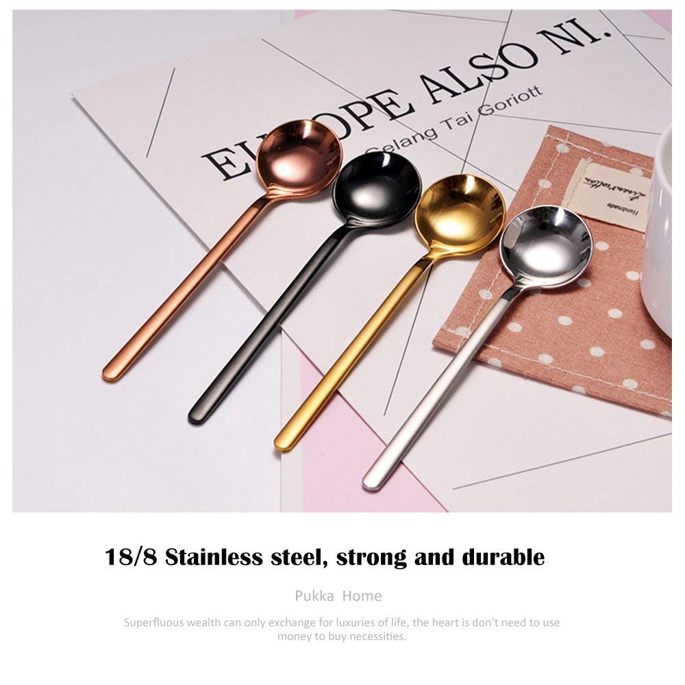 SWEEJAR Royal Ceramic Sugar and Creamer Set &amp; Espresso spoons 18/10 Stainless Steel