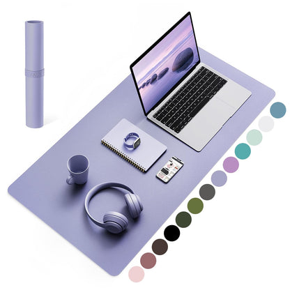 Non-Slip Desk Pad,Mouse Pad,Waterproof PVC Leather Desk Table Protector,Ultra Thin Large Desk Blotter, Easy Clean Laptop Desk Writing Mat for Office Work/Home/Decor(Pink, 23.6&quot; x 13.7&quot;)