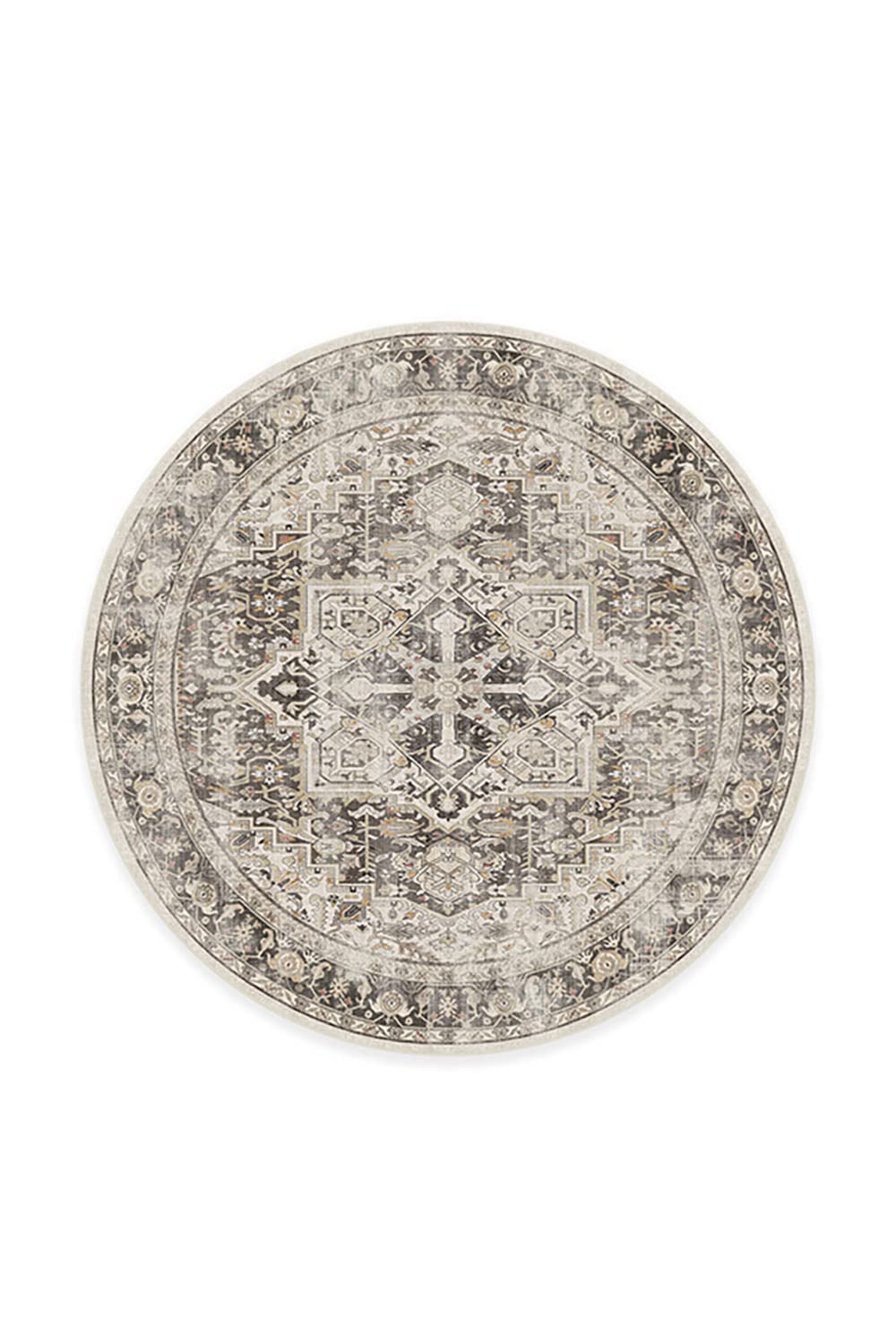 RUGGABLE Kamran Washable Rug - Perfect Vintage Area Rug for Living Room Bedroom Kitchen - Pet &amp; Child Friendly - Stain &amp; Water Resistant - Hazel 5&