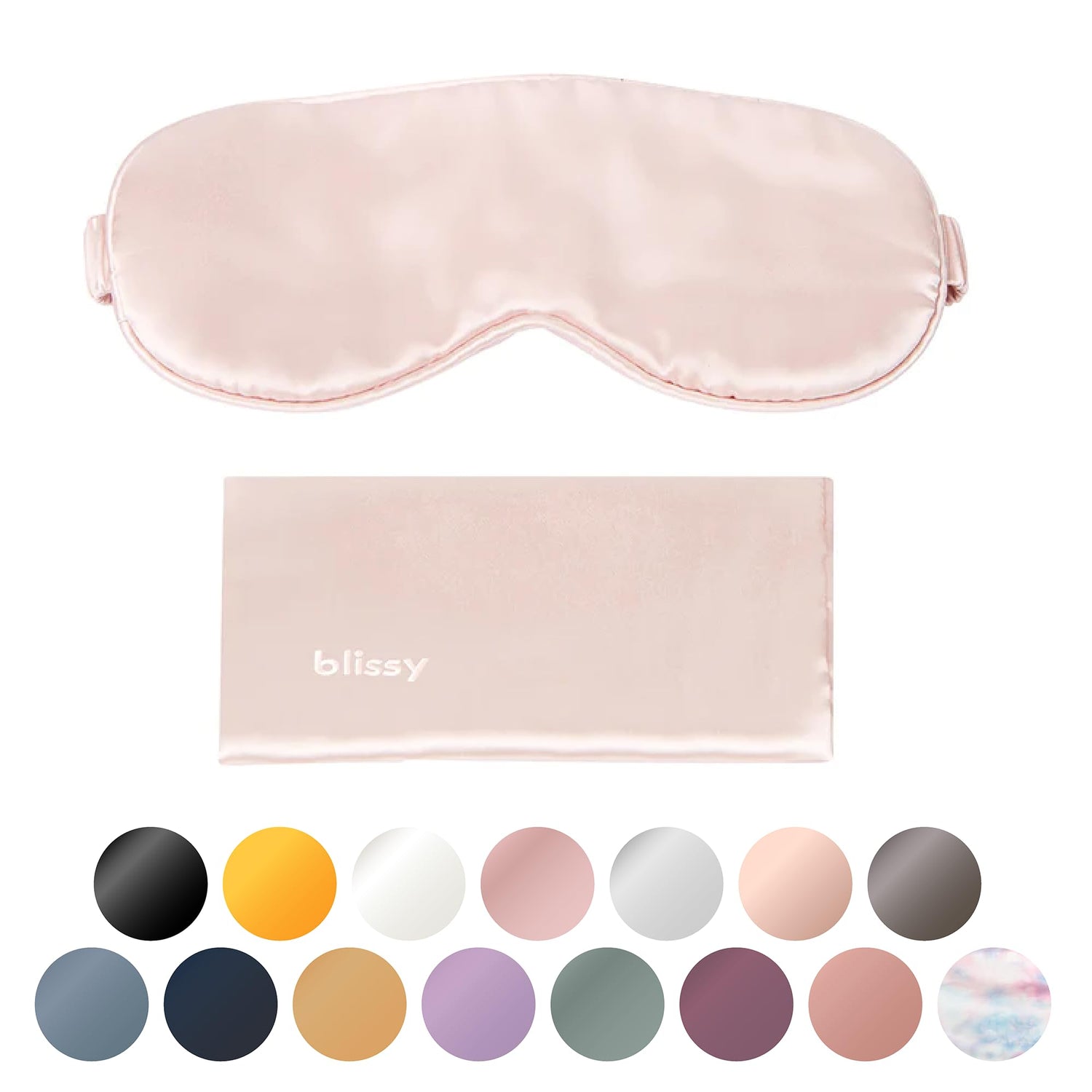 Blissy Silk Sleep Mask - Silk Eye Sleeping Mask for Women &amp; Men for Total Blackout - Silk Eye Mask - 100% Pure Mulberry Silk, 22 Momme 6a Fibers - Blindfold Silk Sleep Mask Side Sleeper Eye Cover
