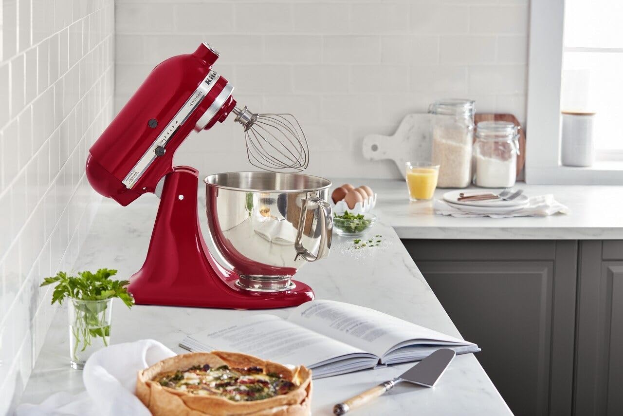 KitchenAid Artisan Series 5-Quart Tilt-Head Stand Mixer, Almond Cream, KSM150PSAC